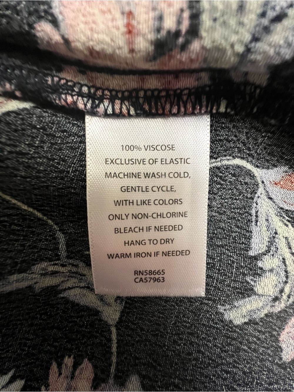 Treasure & Bond Black Maxi Dress with Pink Floral Print - Picture 8 of 9